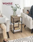 VASAGLE Beistelltisch mit Steckdose, 2 AC-Anschlüsse, 2 USB-Anschlüsse Bild 1