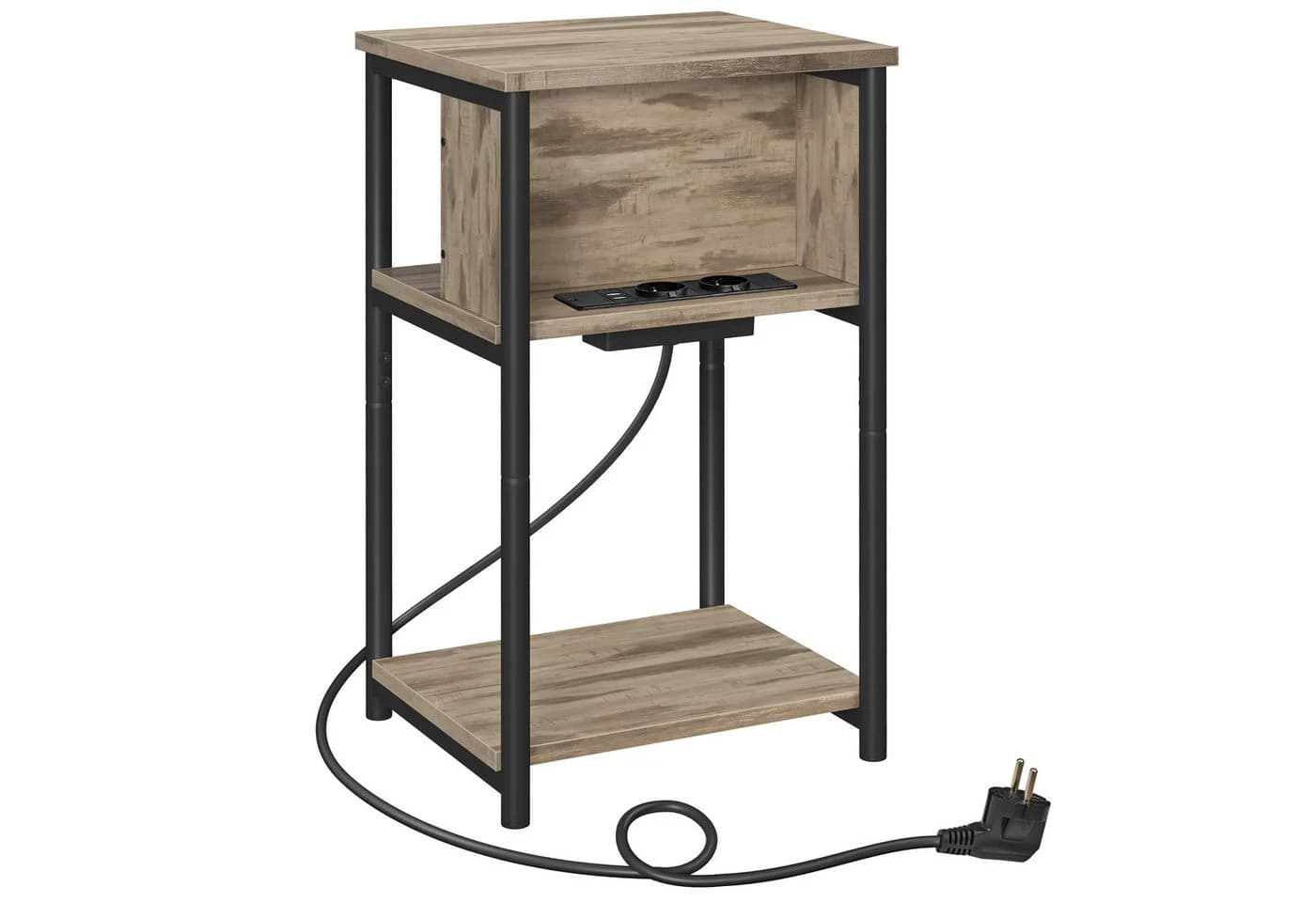 VASAGLE Beistelltisch mit Steckdose, 2 AC-Anschlüsse, 2 USB-Anschlüsse - Bild 2