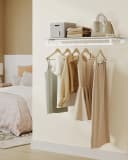 SONGMICS Wandgarderobe Garderobe Wandregal mit Kleiderstange Schlafzimmer Bild 1