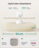 SONGMICS Bürostuhl Ergonomisch Drehstuhl Mesh Wippfunktion Klappbare Armlehnen Beige Bild 5