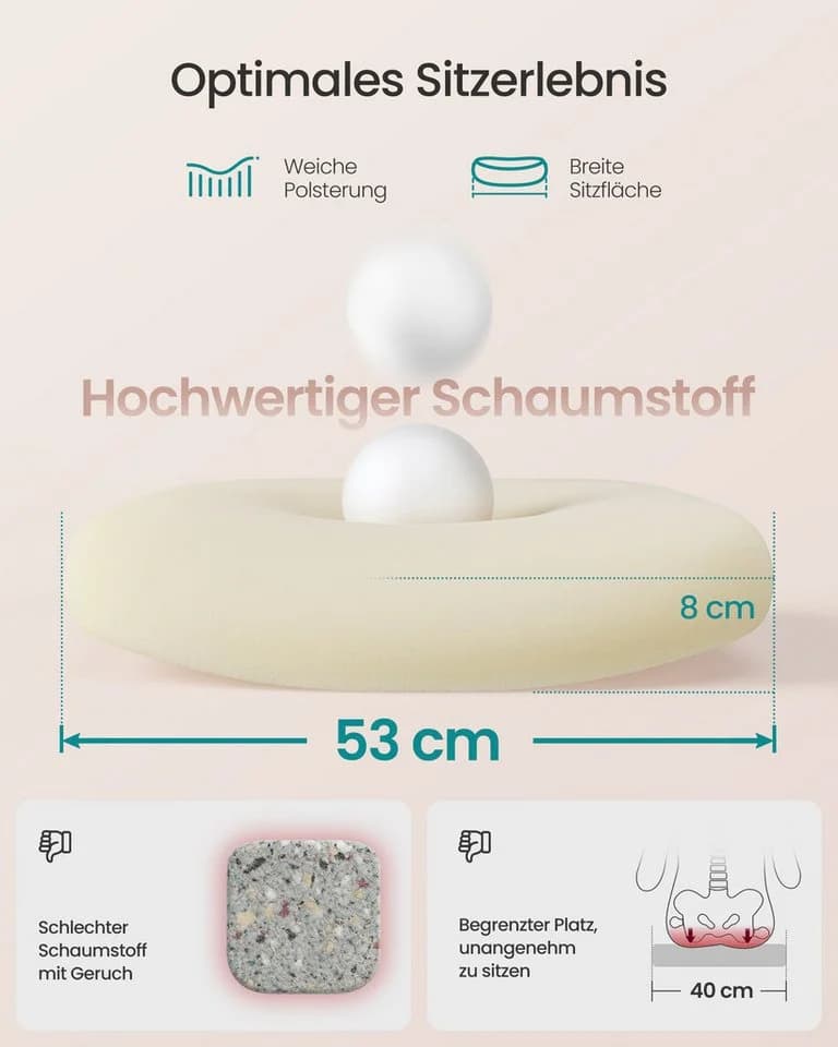 SONGMICS Bürostuhl Ergonomisch Drehstuhl Mesh Wippfunktion Klappbare Armlehnen Rosa - Bild 5