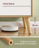 VASAGLE Lowboard Fernsehtisch Beige/Weiß 120 cm Bild 4