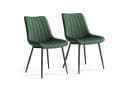 SONGMICS Esszimmerstuhl Set 2 St. Grau/Schwarz Samt Ergonomisch Bild 2