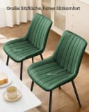 SONGMICS Esszimmerstuhl Set 2 St. Grau/Schwarz Samt Ergonomisch Bild 4