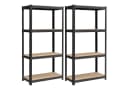 SONGMICS Standregal Küchenregal 2-tlg. Silber/Schwarz 40 x 80 x 160 cm Bild 2