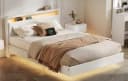 VASAGLE Polsterbett 140x200 cm LED Schwebendes Design Bild 2