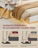VASAGLE Polsterbett 140x200 cm LED Schwebendes Design Bild 5