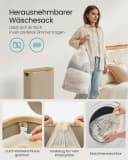 SONGMICS Wäschekorb 65 L Kamelbraun mit Deckel und herausnehmbarem Wäschesack Bild 5