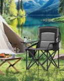 SONGMICS Campingstuhl Klappstuhl mit Getränkehalter Angelstuhl Polsterung bis 205 kg Bild 1