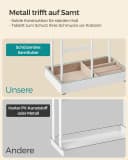 SONGMICS Schmuckständer Weiß/Goldfarben Metall MDF Samt Bild 5