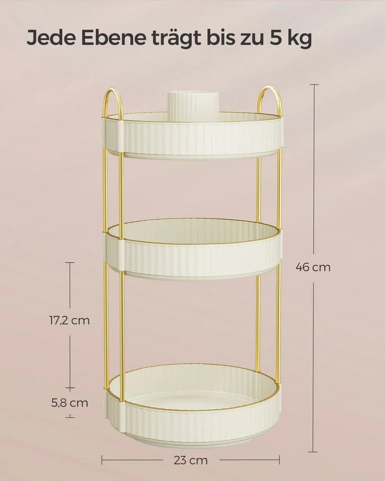 SONGMICS Make-Up Organizer 360° Drehbarer Kosmetik Aufbewahrung - Bild 3