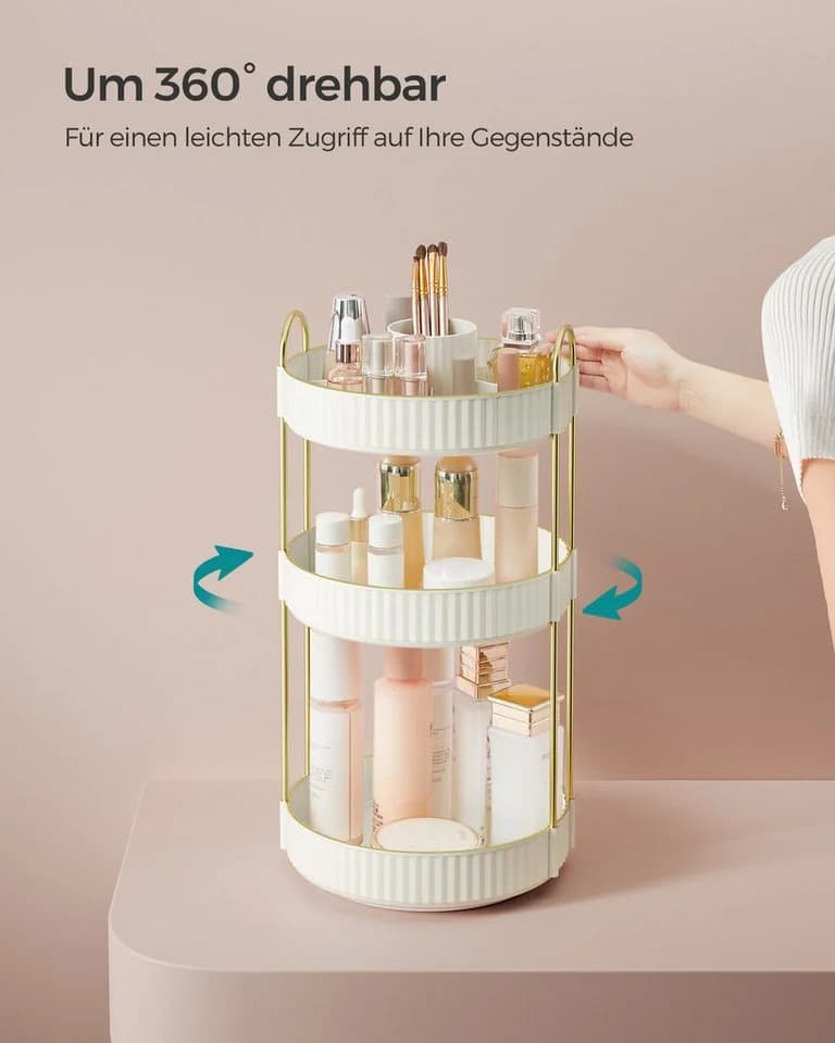 SONGMICS Make-Up Organizer 360° Drehbarer Kosmetik Aufbewahrung - Bild 4