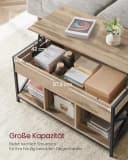 VASAGLE Couchtisch höhenverstellbar Wohnzimmertisch Stauraum Bild 5