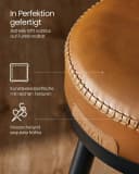 VASAGLE Barhocker 2er Set Karamellbraun 360° drehbar Bild 4