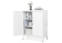 SONGMICS Aktenschrank Mehrzweckschrank Büroschrank 2 Türen abschließbar Stahl Bild 2