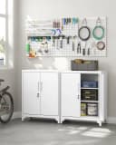 SONGMICS Aktenschrank Mehrzweckschrank Büroschrank 2 Türen abschließbar Stahl Bild 3