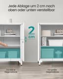 SONGMICS Aktenschrank Mehrzweckschrank Büroschrank 2 Türen abschließbar Stahl Bild 4