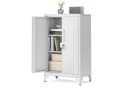 SONGMICS Aktenschrank Mehrzweckschrank Büroschrank 2 Türen abschließbar Stahl Bild 2