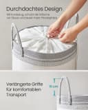 SONGMICS Wäschekorb 60 L Taubengrau Bild 4