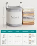 SONGMICS Wäschekorb 60 L Taubengrau Bild 5