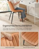 SONGMICS Esszimmerstuhl-Set 6-tlg. Grau/Schwarz Samt Polsterstuhl Bild 5