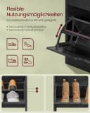 VASAGLE Schuhschrank Ebenholzschwarz Mit 2 oder 3 Klappen Bild 4