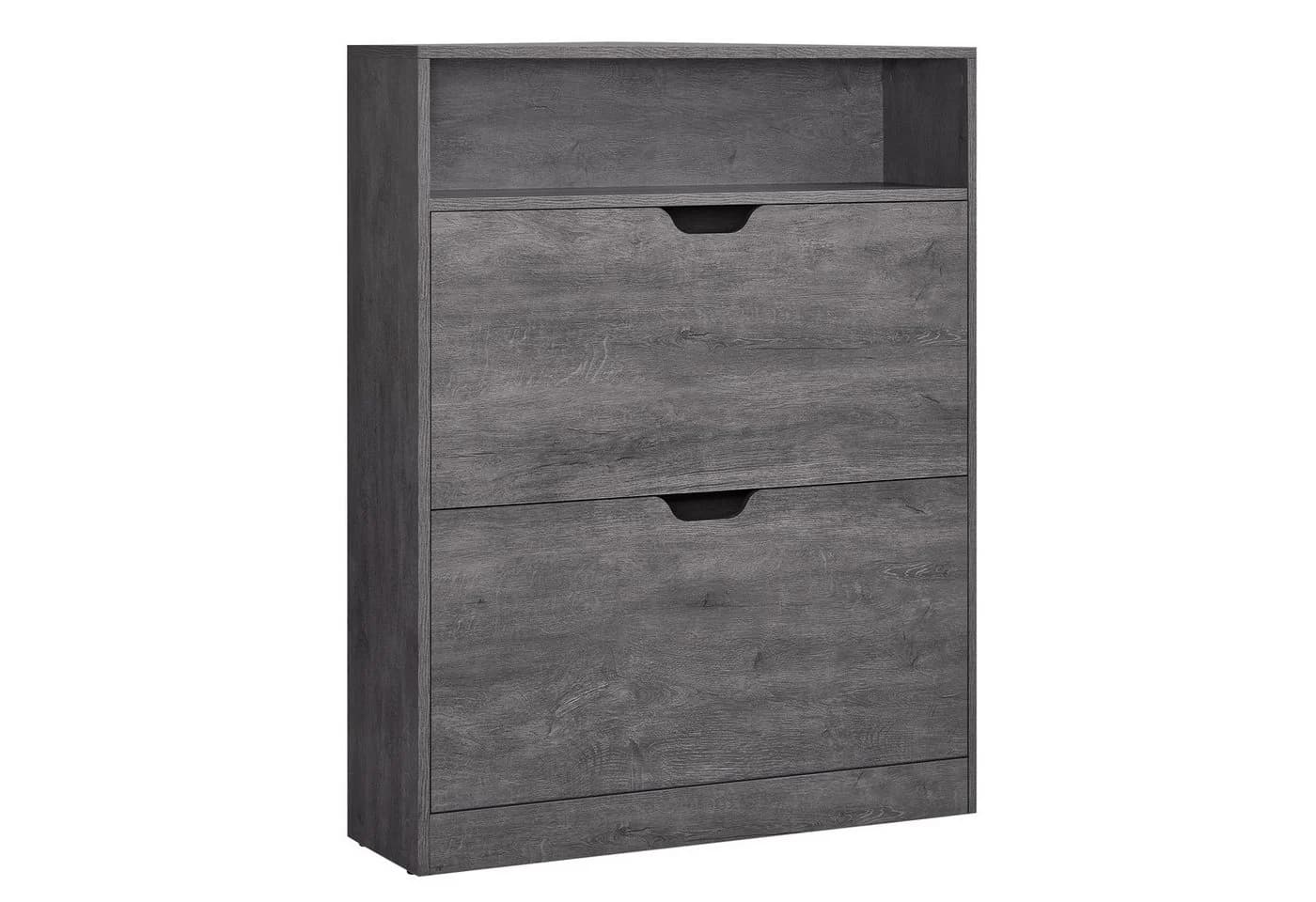 VASAGLE Schuhschrank Nebelgrau Mit 2 oder 3 Klappen und zusätzlichen Fächern