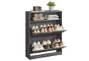 VASAGLE Schuhschrank Nebelgrau Mit 2 oder 3 Klappen und zusätzlichen Fächern Bild 2