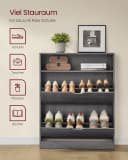 VASAGLE Schuhschrank Nebelgrau Mit 2 oder 3 Klappen und zusätzlichen Fächern Bild 4