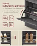 VASAGLE Schuhschrank Nebelgrau Mit 2 oder 3 Klappen und zusätzlichen Fächern Bild 5