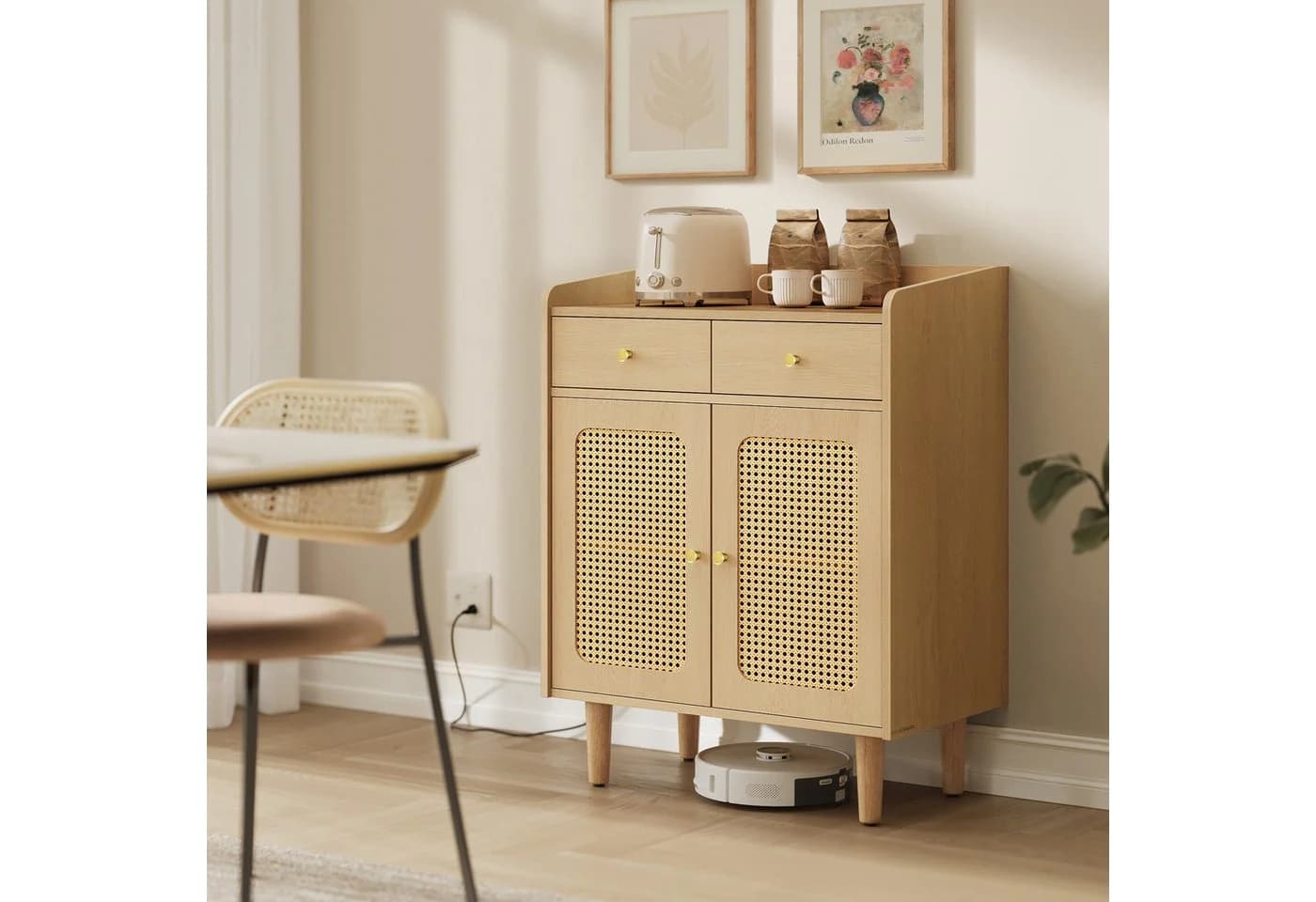 SONGMICS HOME Sideboard Fernsehschrank Boho Beige - Bild 2