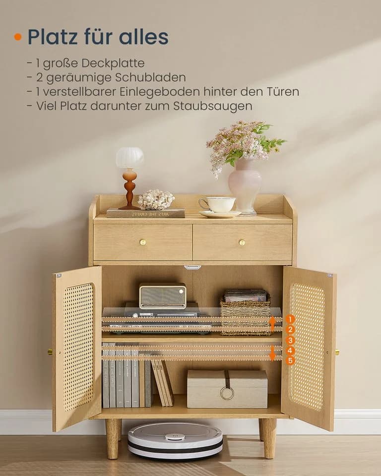 SONGMICS HOME Sideboard Fernsehschrank Boho Beige - Bild 5