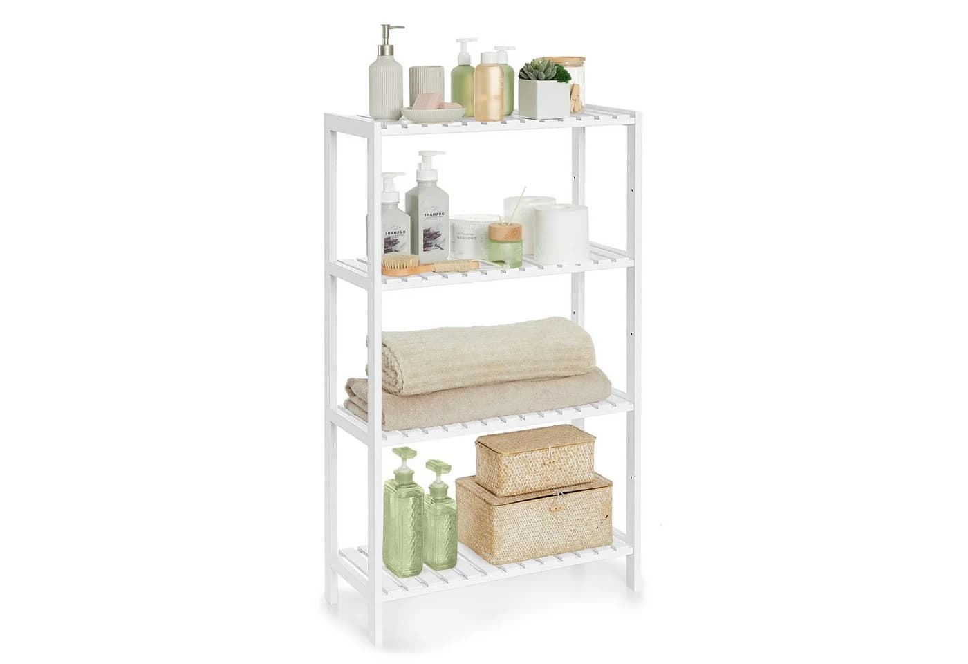 SONGMICS Badregal Bambus 26 x 60 x 100 cm - Bild 2