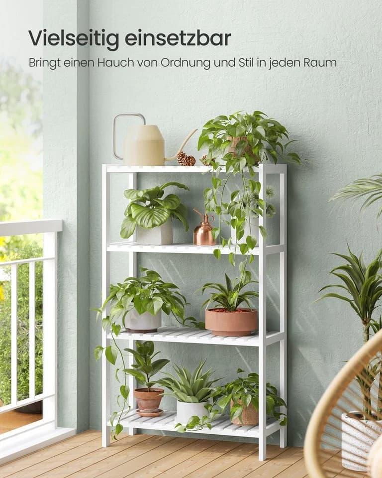 SONGMICS Badregal Bambus 26 x 60 x 100 cm - Bild 3