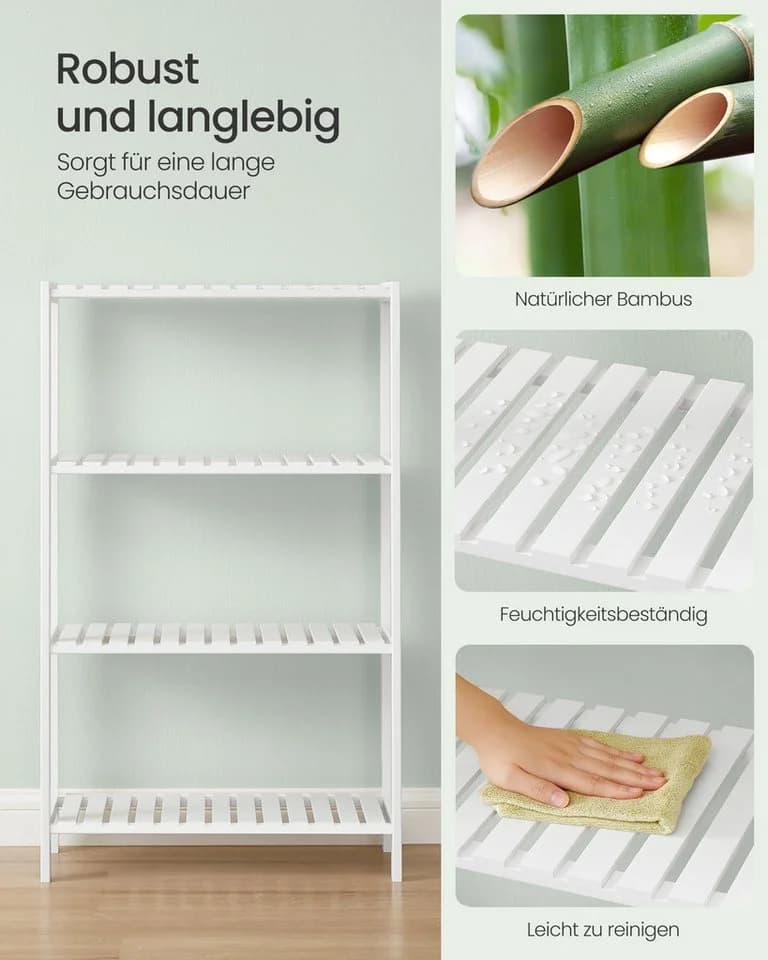 SONGMICS Badregal Bambus 26 x 60 x 100 cm - Bild 4
