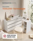 SONGMICS HOME Kommode L-förmig Werkzeuglos 120 cm Bild 3