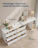 SONGMICS HOME Kommode L-förmig Werkzeuglos 120 cm Bild 5