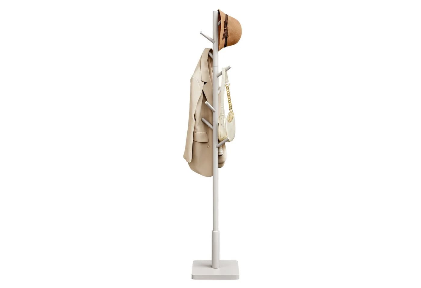 VASAGLE Garderobenständer Massivholz 30 x 30 x 175 cm Beige - Bild 2