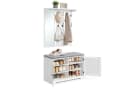 Schuhbank, Wandgarderobe und Spiegel Kombination Bild 2