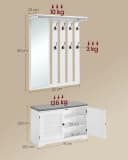 Schuhbank, Wandgarderobe und Spiegel Kombination Bild 5