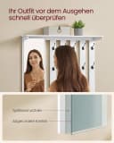 VASAGLE Schuhbank mit Spiegel 10 Doppelhaken Bild 4