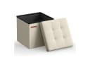 SONGMICS Sitzhocker 30x30x30cm Cremeweiß MDF Bild 2