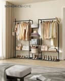 SONGMICS HOME Kleiderständer Garderobenständer Beige Schwarz Bild 1
