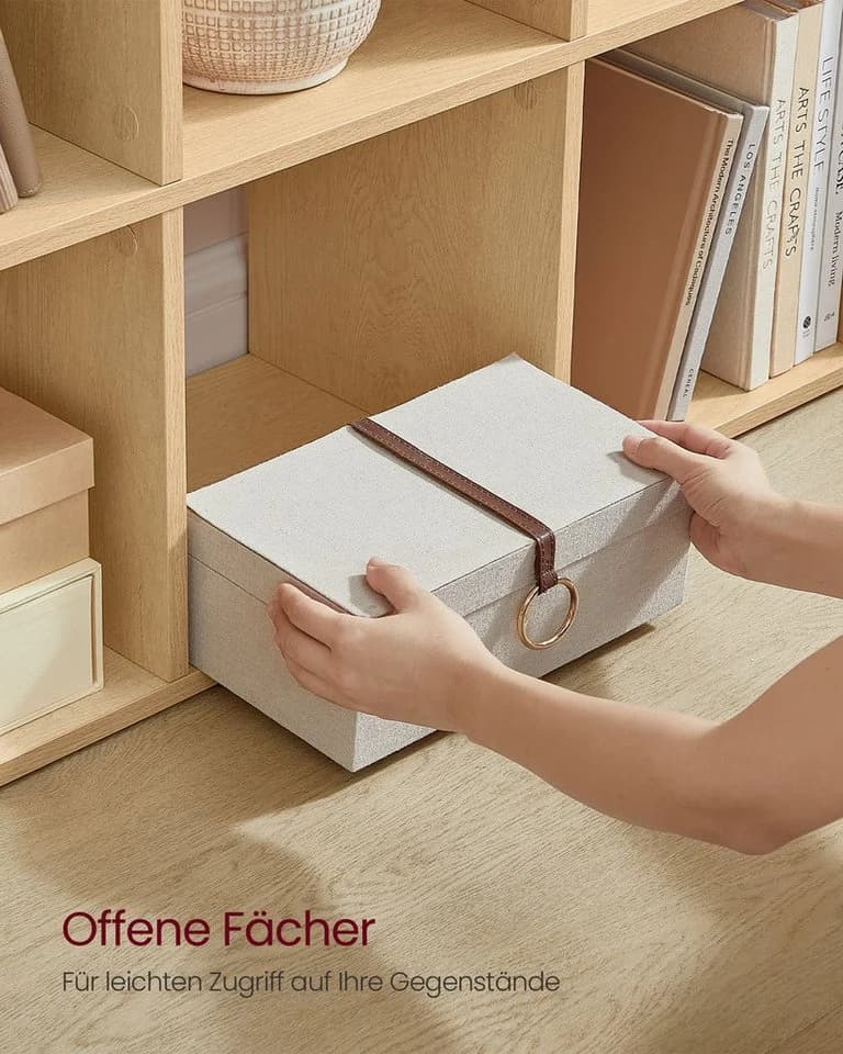 VASAGLE Bücherregal Raumteiler Würfelregal Beige - Bild 5