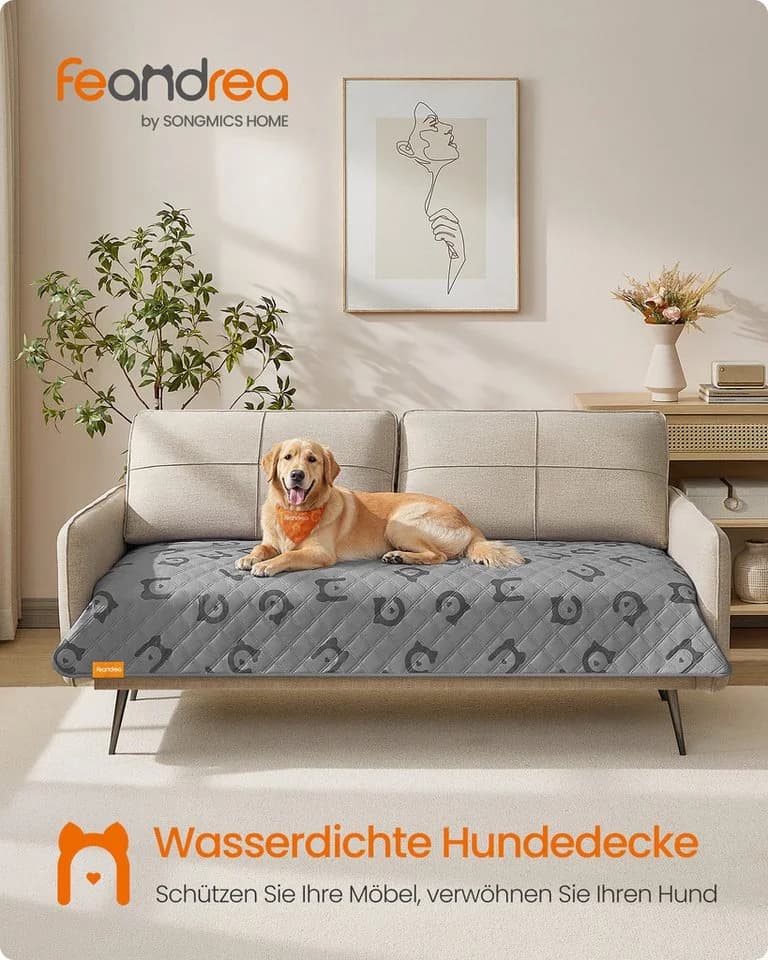 FEANDREA Tierdecke Wasserdichte Hundedecke Autoschondecke