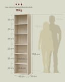 VASAGLE Bücherregal 5/6 Ebenen Beige Standregal Wohnzimmer Bild 5