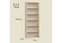 VASAGLE Bücherregal 178,5 cm Beige Standregal mit verstellbaren Ablagen Bild 1