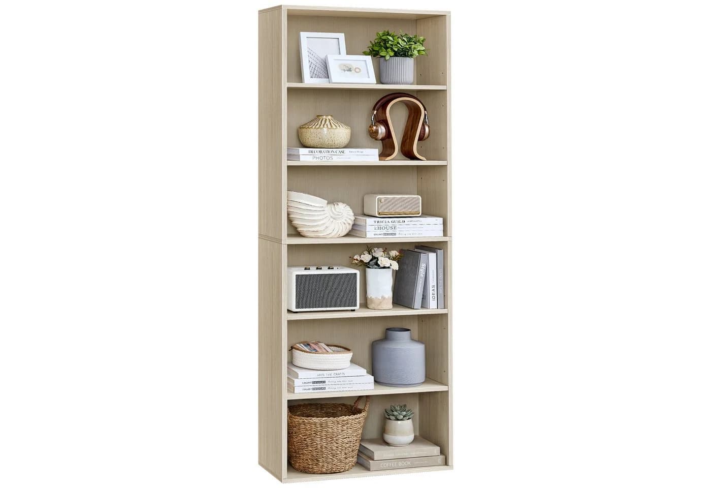 VASAGLE Bücherregal 178,5 cm Beige Standregal mit verstellbaren Ablagen - Bild 2