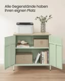SONGMICS Aktenschrank Küchenschrank Lorbeergrün-Natureichenfarben Bild 3