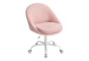 SONGMICS Bürostuhl Schreibtischstuhl Sherpa-Stoff Pastellrosa Bild 2